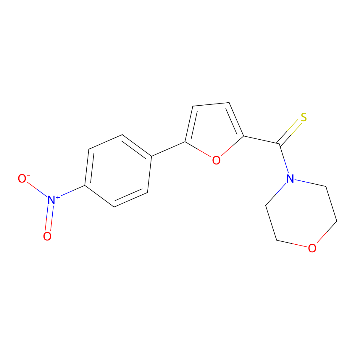 4-[(5-{4-Nitrophenyl}-2-furyl)carbothioyl]morpholine molecular structure, CAS 301338-96-5