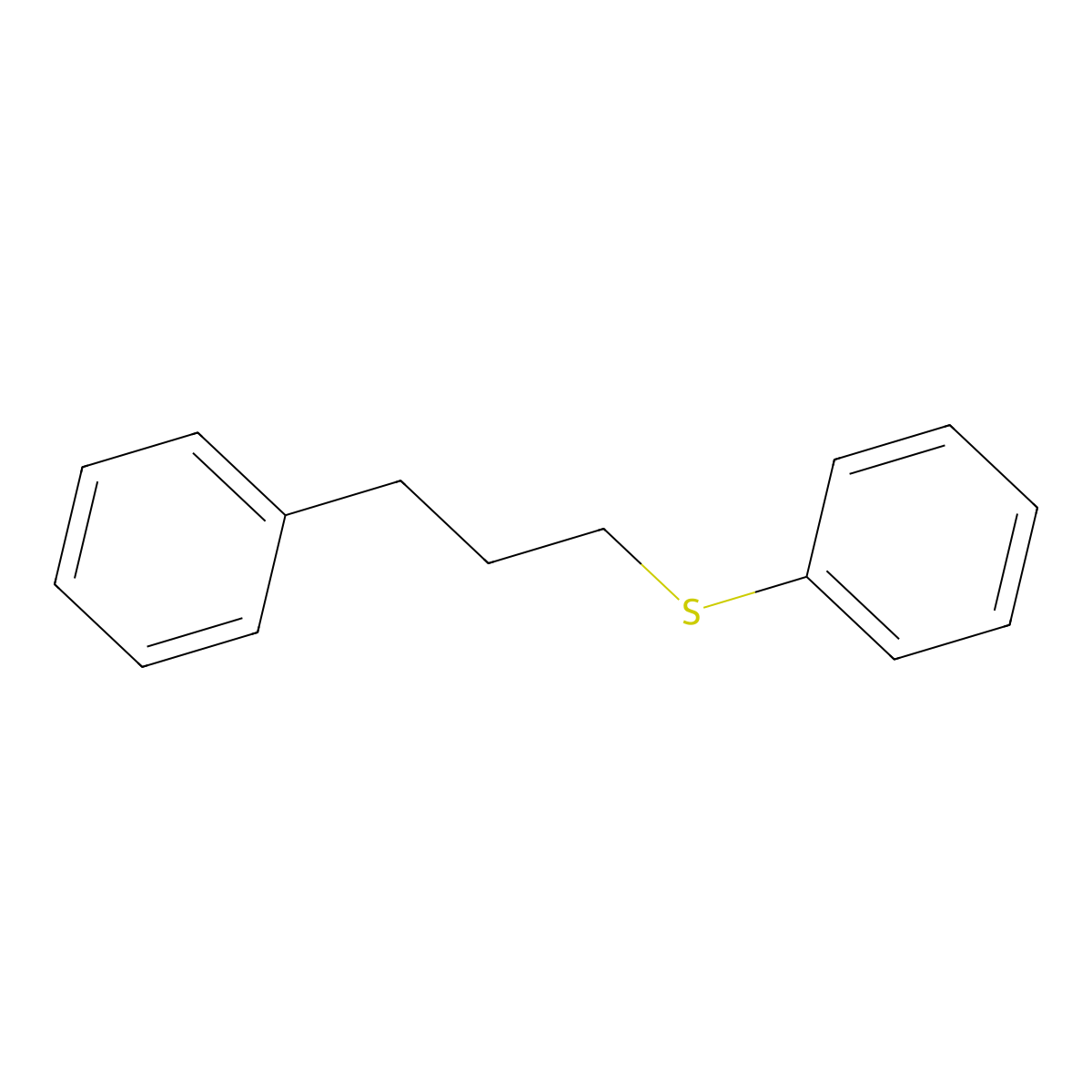 Phenyl 3-phenylpropyl sulphide molecular structure, CAS 30134-12-4