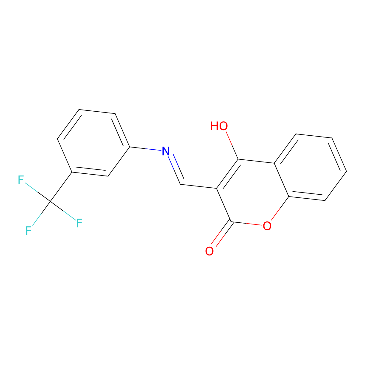 3-{(Z)-[3-(trifluoromethyl)anilino]methylidene}-2H-chromene-2,4-dione molecular structure, CAS 301341-01-5