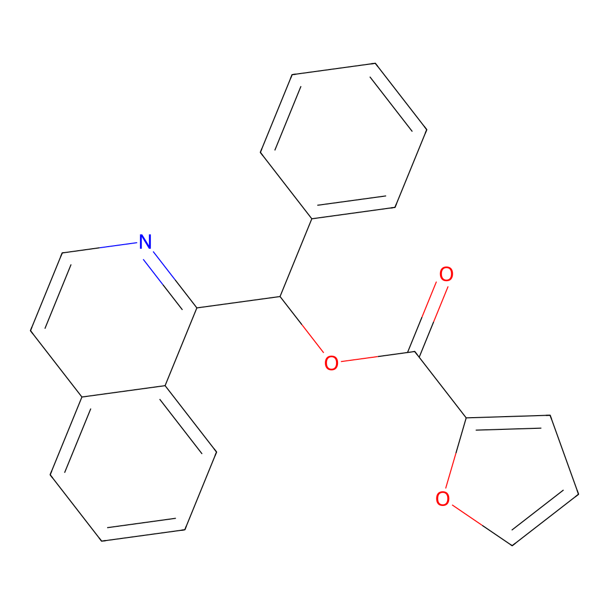 (Isoquinolin-1-yl)(phenyl)methyl furan-2-carboxylate molecular structure, CAS 301341-04-8