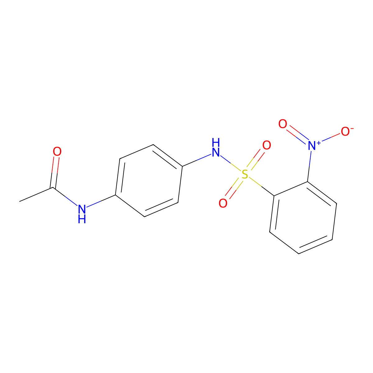 N-(4-{[(2-nitrophenyl)sulfonyl]amino}phenyl)acetamide molecular structure, CAS 301342-56-3