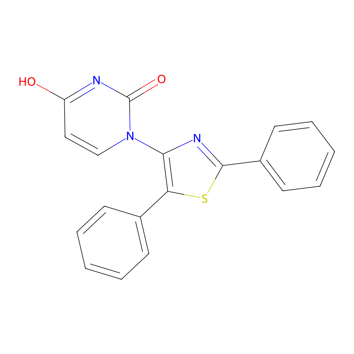 1-(2,5-Diphenyl-1,3-thiazol-4-yl)pyrimidine-2,4-dione molecular structure, CAS 301342-69-8