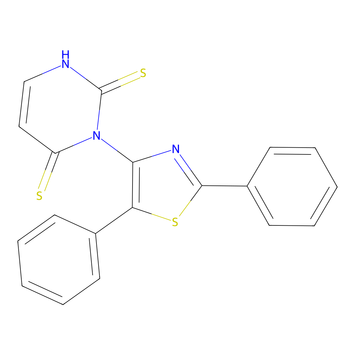 3-(2,5-diphenyl-1,3-thiazol-4-yl)-2-sulfanylpyrimidine-4(3H)-thione molecular structure, CAS 301342-83-6