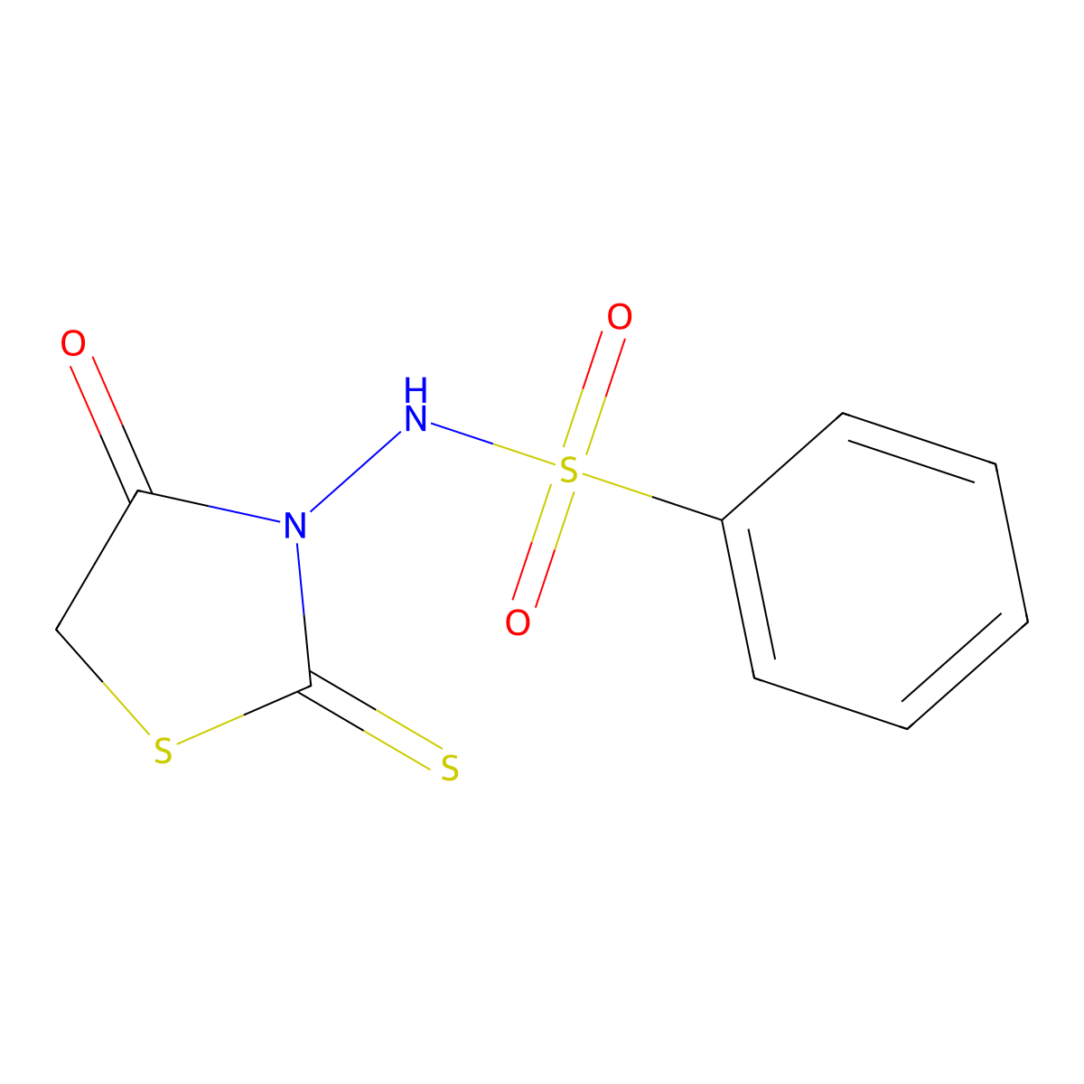 3-(Benzenesulfonylamino)rhodanine molecular structure, CAS 301343-38-4
