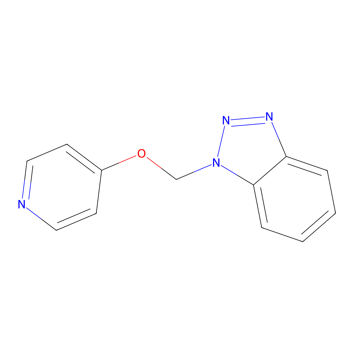 1-[(Pyridin-4-yloxy)methyl]-1H-1,2,3-benzotriazole molecular structure, CAS 301344-61-6