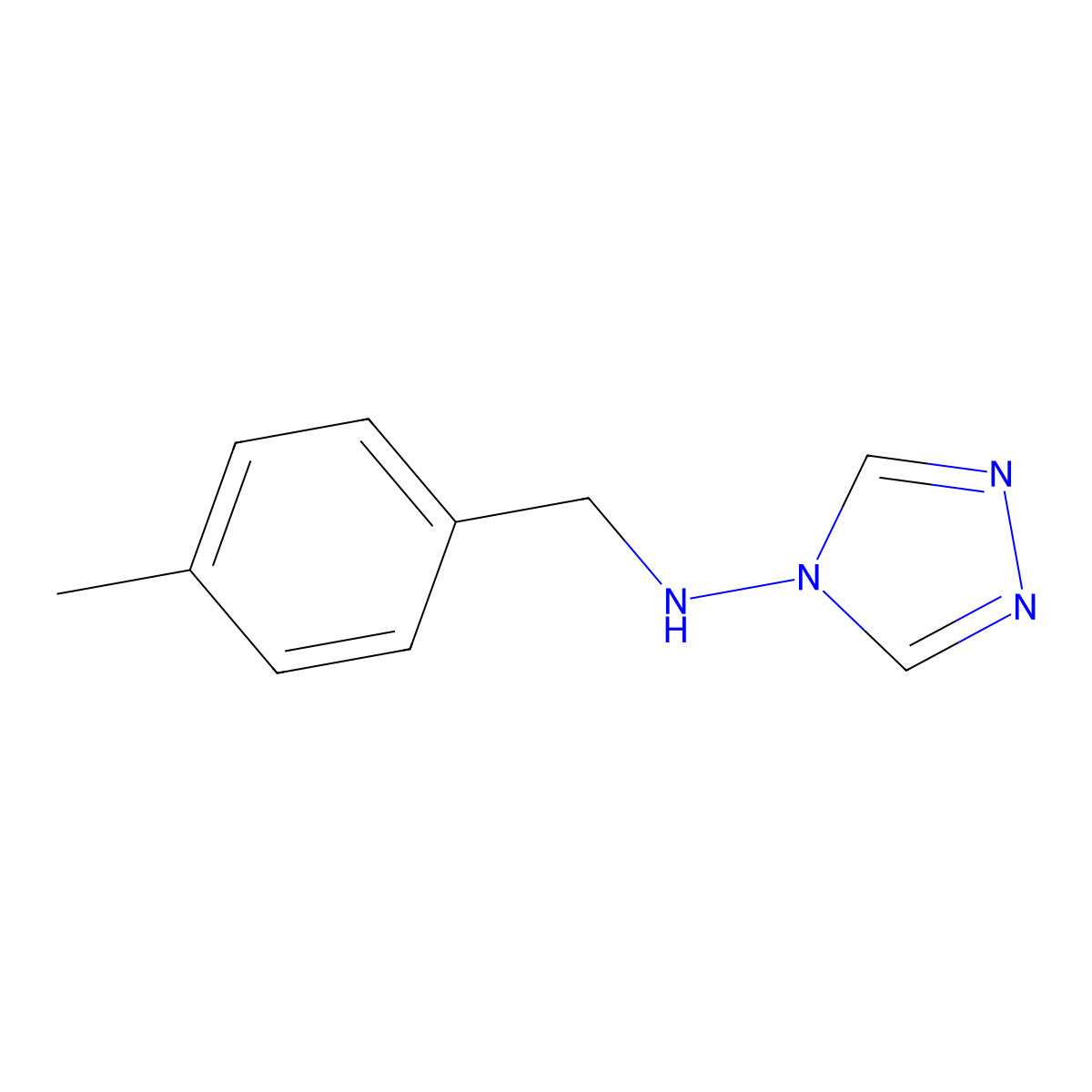 N-[(4-Methylphenyl)methyl]-4H-1,2,4-triazol-4-amine molecular structure, CAS 301344-65-0