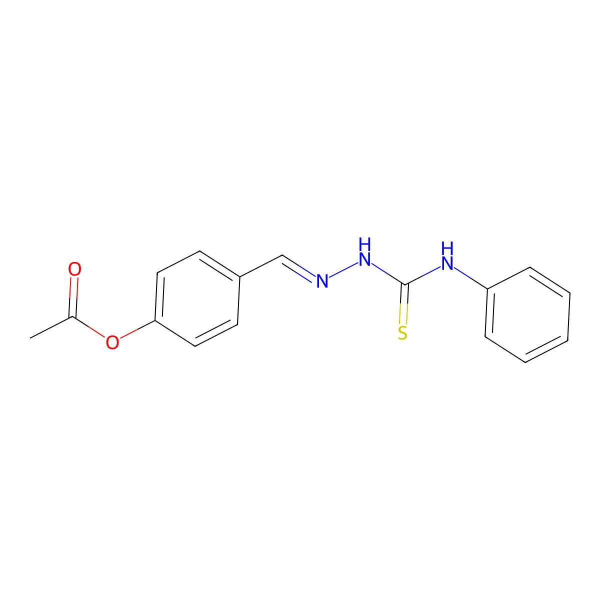 2-[[4-(Acetyloxy)phenyl]methylene]-N-phenylhydrazinecarbothioamide molecular structure, CAS 301350-35-6