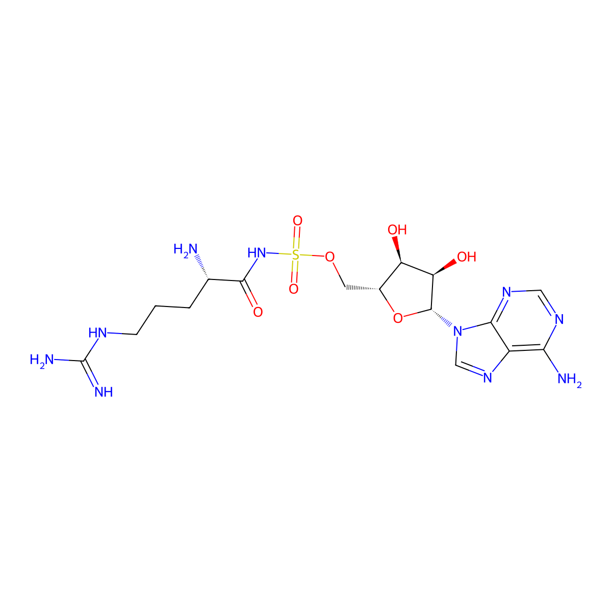 Arg-AMS molecular structure, CAS 301351-95-1