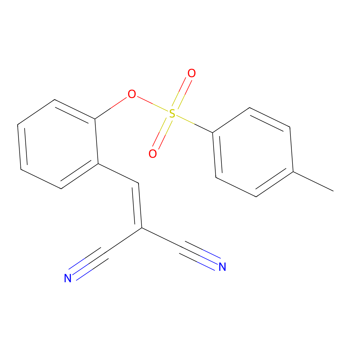 2-(2,2-Dicyanoethenyl)phenyl 4-methylbenzenesulfonate molecular structure, CAS 301352-07-8