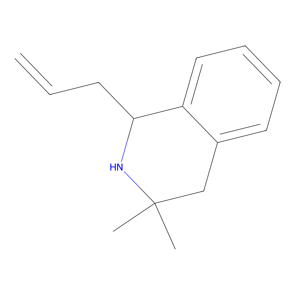 1-Allyl-3,3-dimethyl-1,2,3,4-tetrahydroisoquinoline molecular structure, CAS 301352-55-6