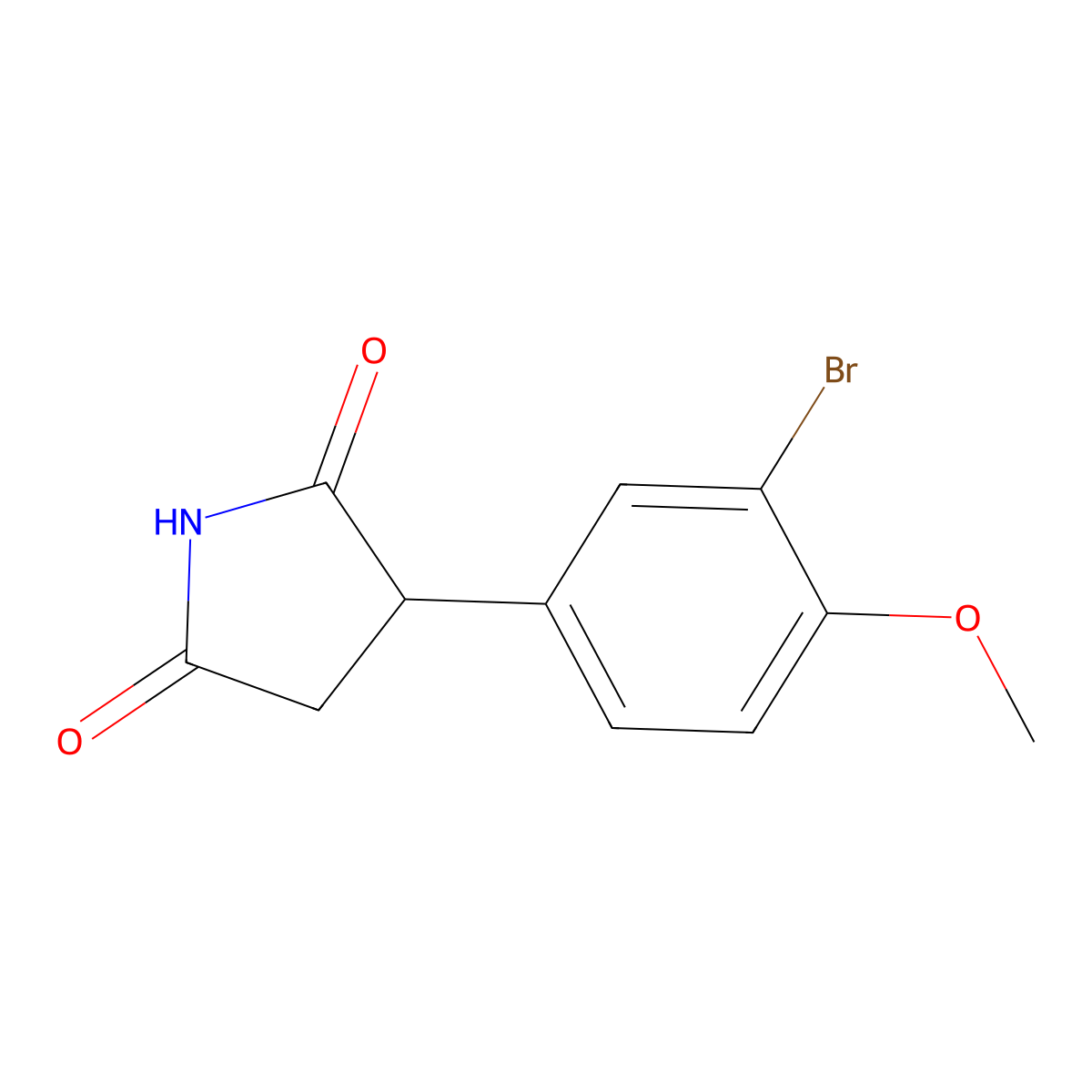 3-(3-Bromo-4-methoxyphenyl)pyrrolidine-2,5-dione molecular structure, CAS 301352-60-3