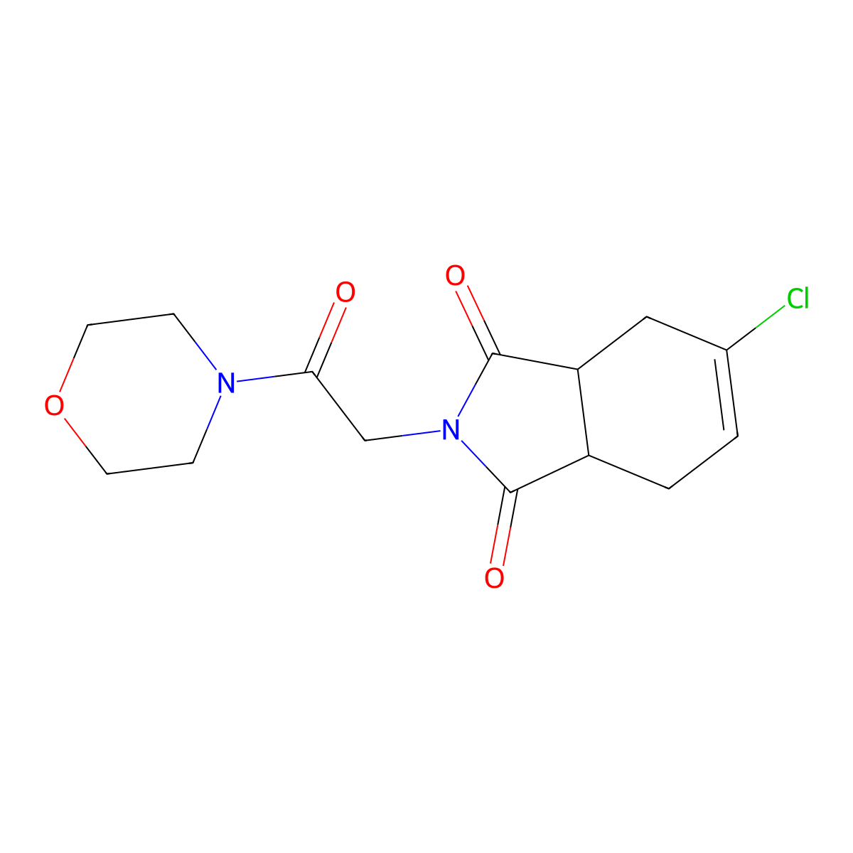 5-Chloro-2-(2-morpholin-4-yl-2-oxoethyl)-3a,4,7,7a-tetrahydroisoindole-1,3-dione molecular structure, CAS 301353-25-3
