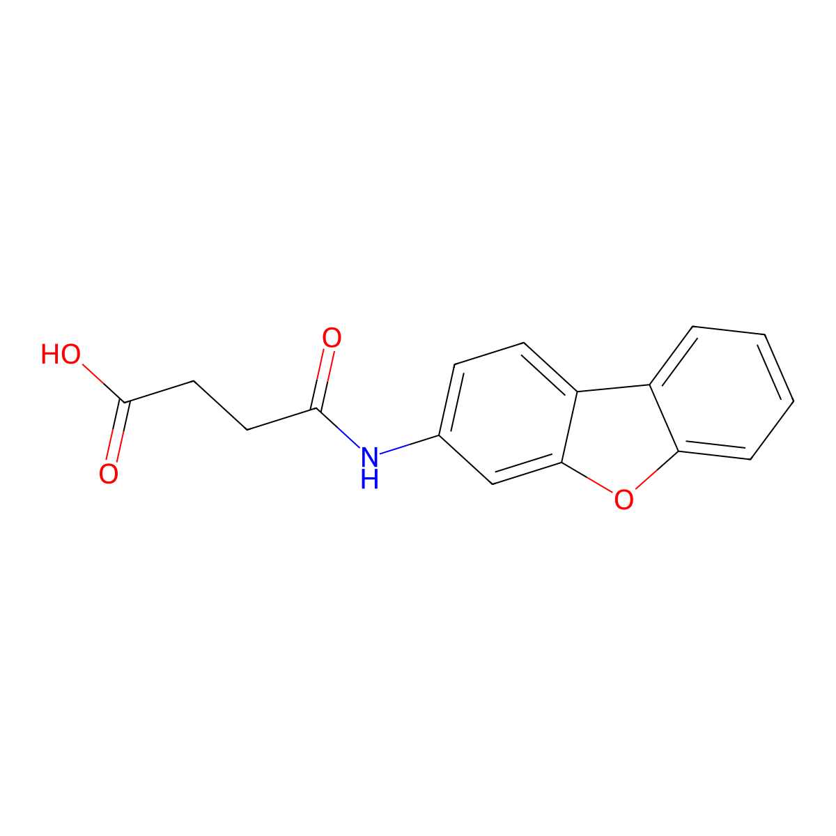 4-(Dibenzo[b,d]furan-3-ylamino)-4-oxobutanoic acid molecular structure, CAS 301354-04-1