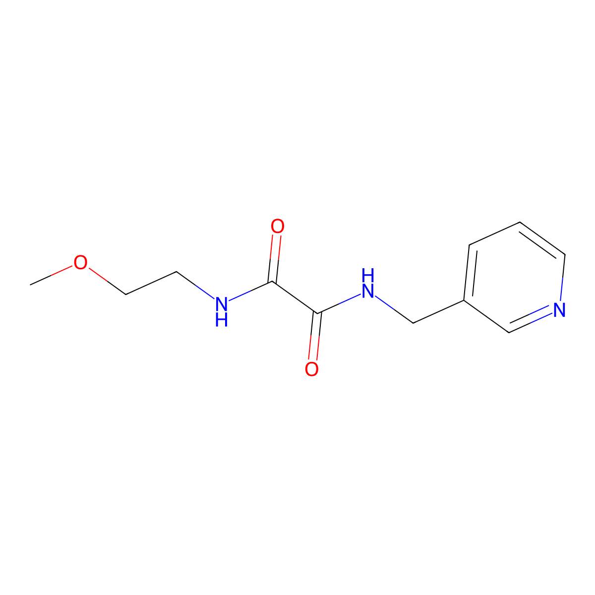 N1-(2-methoxyethyl)-N2-(pyridin-3-ylmethyl)oxalamide molecular structure, CAS 301354-38-1