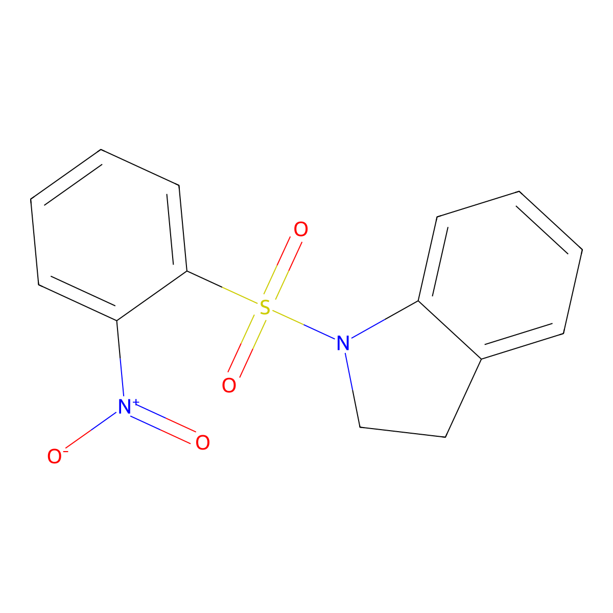 1-((2-Nitrophenyl)sulfonyl)indoline molecular structure, CAS 301355-05-5