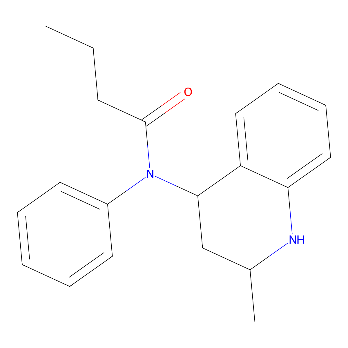 N-(2-methyl-1,2,3,4-tetrahydroquinolin-4-yl)-N-phenylbutanamide molecular structure, CAS 301355-28-2