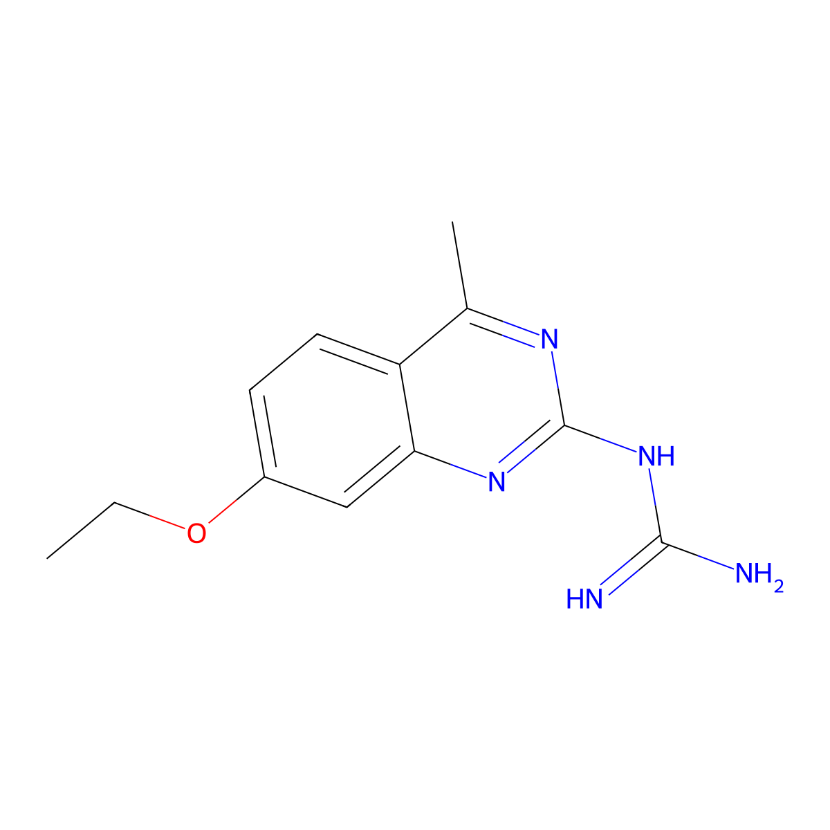 2-(7-Ethoxy-4-methylquinazolin-2-yl)guanidine molecular structure, CAS 301355-29-3