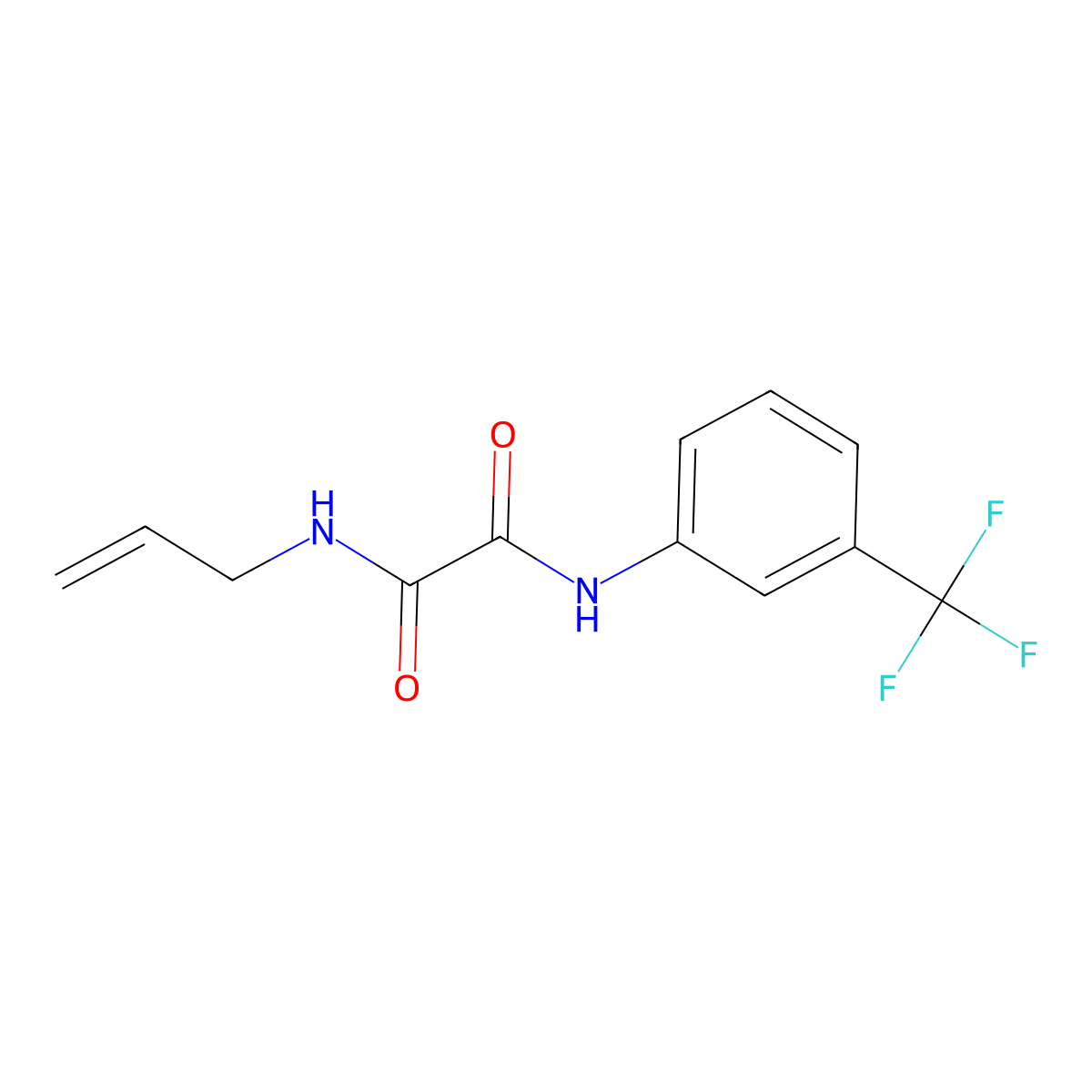 N-prop-2-enyl-N'-[3-(trifluoromethyl)phenyl]oxamide molecular structure, CAS 301355-42-0