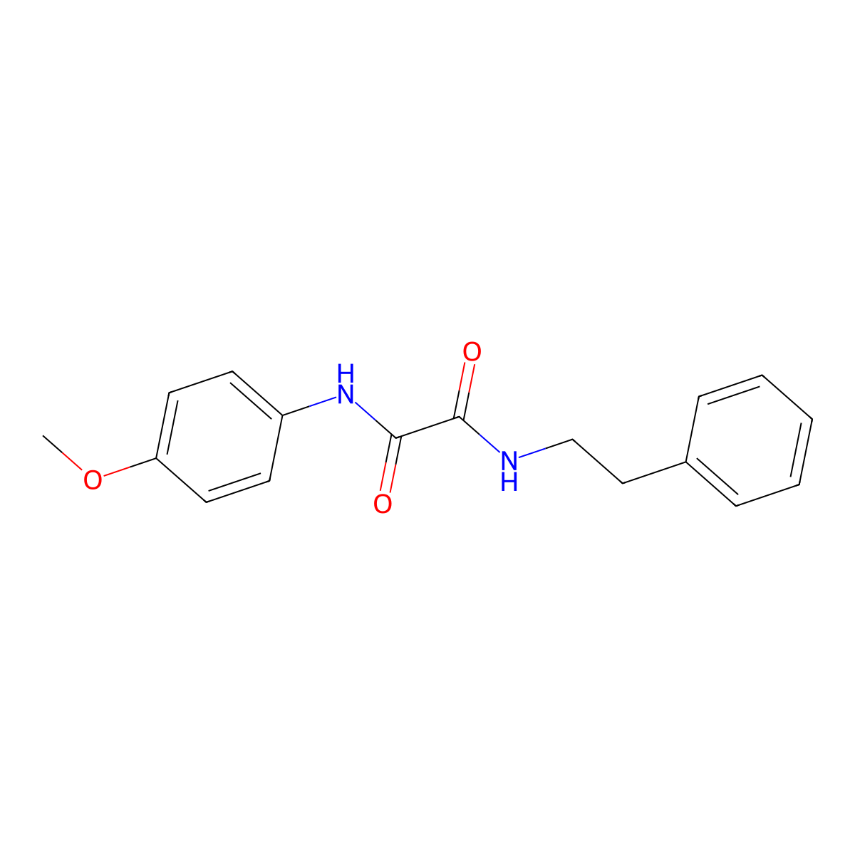 N-(4-methoxyphenyl)-N'-(2-phenylethyl)ethanediamide molecular structure, CAS 301355-47-5