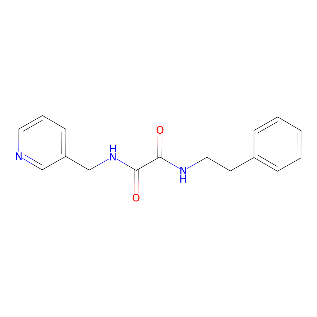 N-(2-phenylethyl)-N'-(pyridin-3-ylmethyl)ethanediamide molecular structure, CAS 301355-49-7