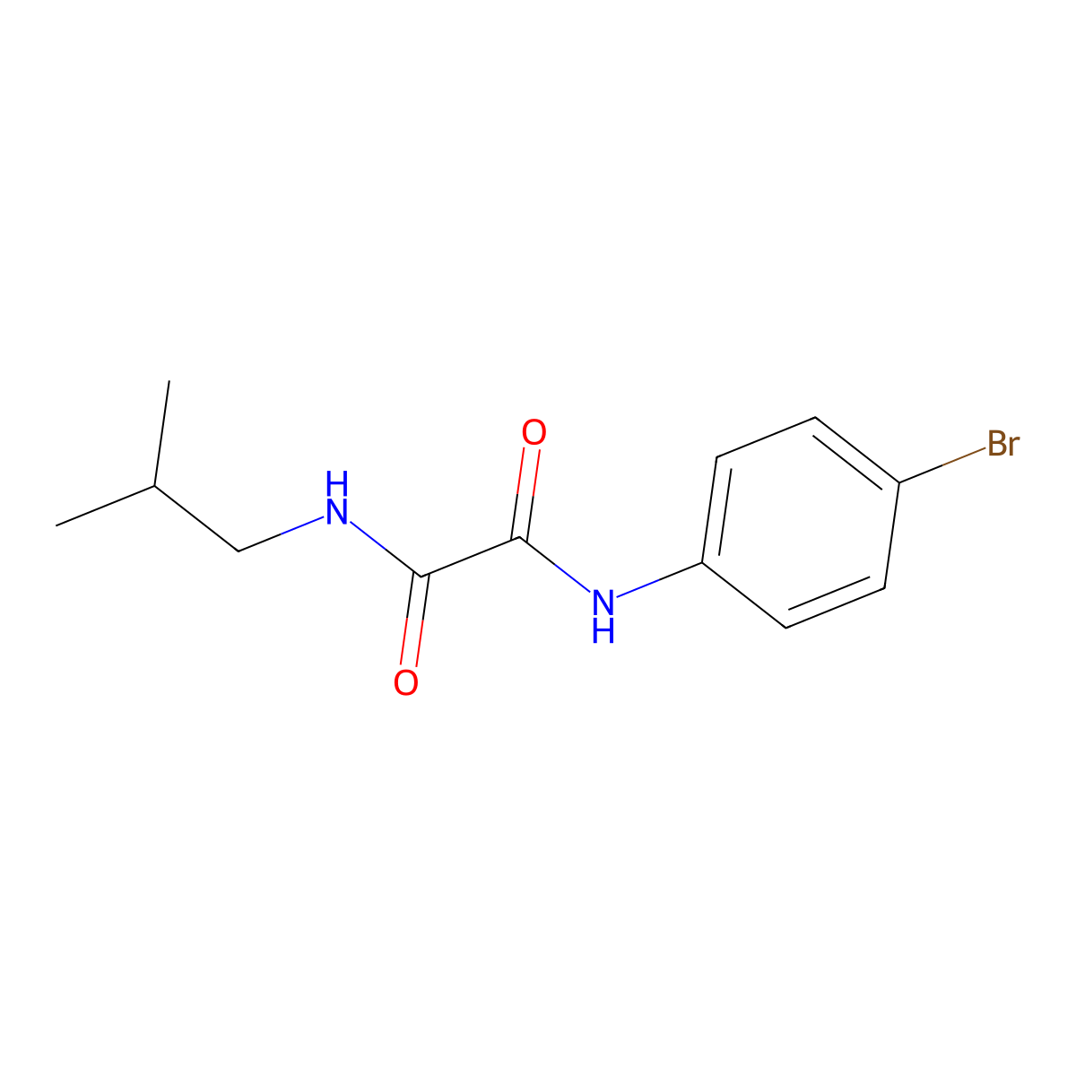 N'-(4-bromophenyl)-N-(2-methylpropyl)oxamide molecular structure, CAS 301355-50-0