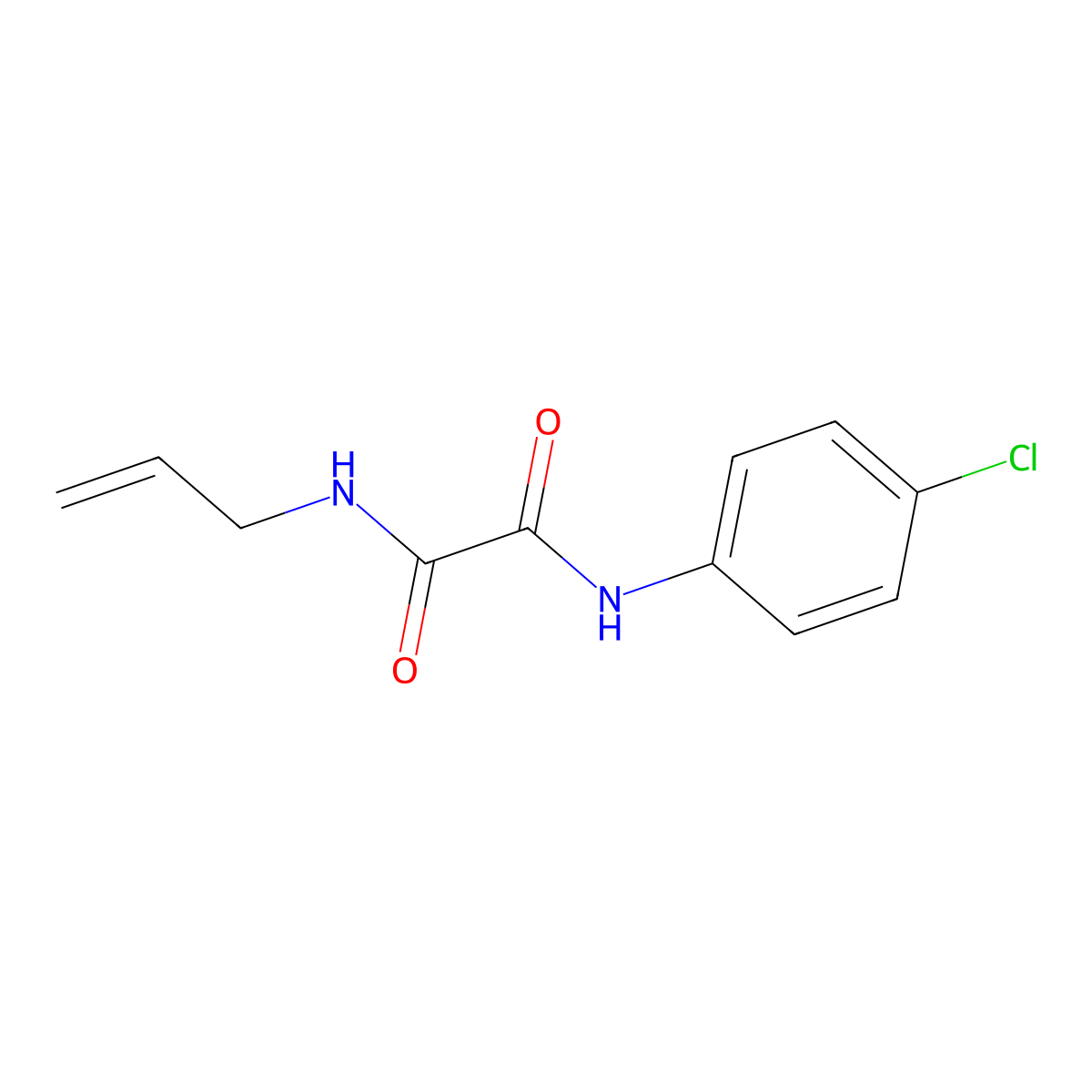 N'-(4-chlorophenyl)-N-prop-2-enyloxamide molecular structure, CAS 301355-51-1