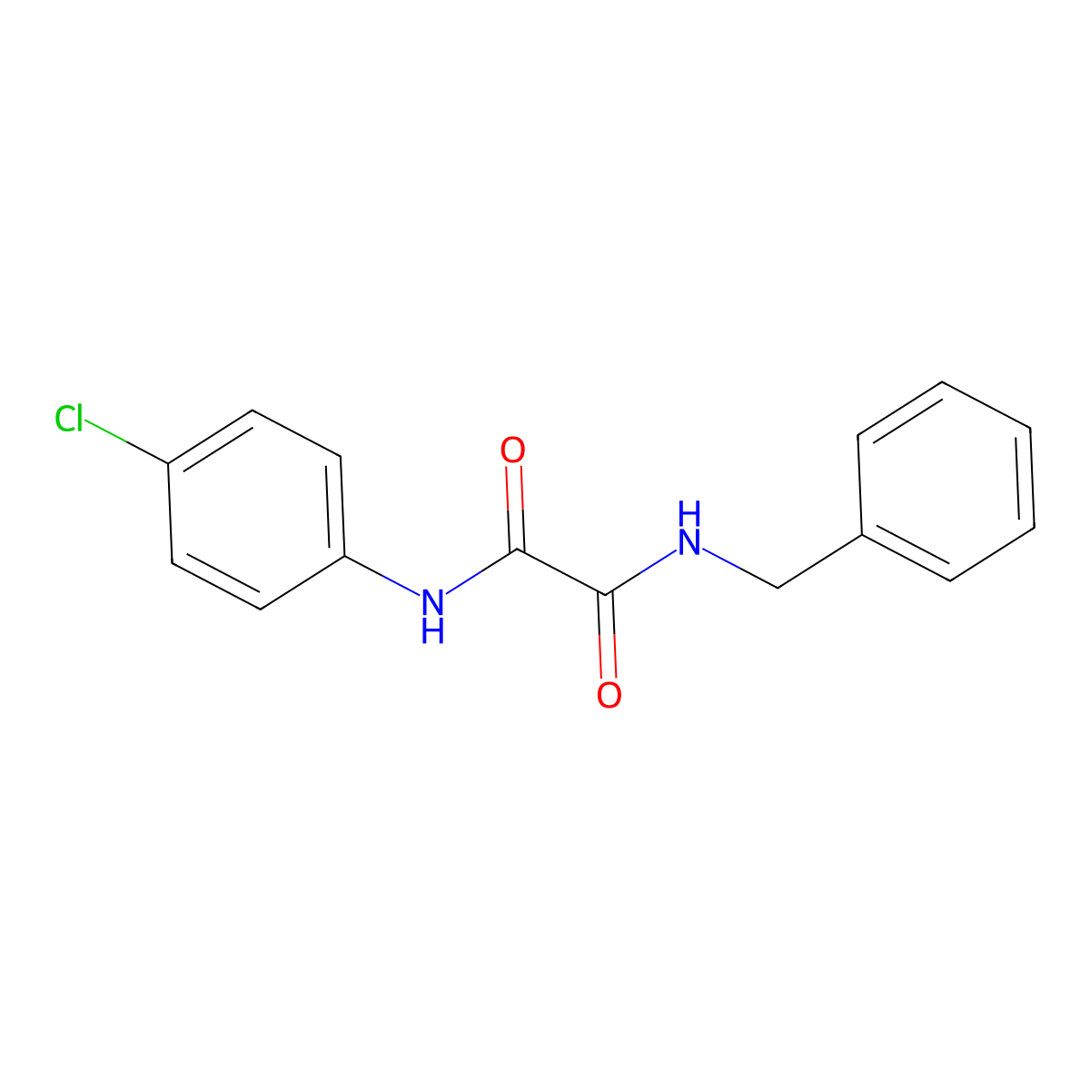 N-benzyl-N'-(4-chlorophenyl)ethanediamide molecular structure, CAS 301355-55-5