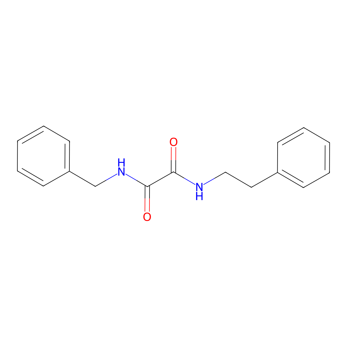 N-benzyl-N'-(2-phenylethyl)ethanediamide molecular structure, CAS 301355-61-3