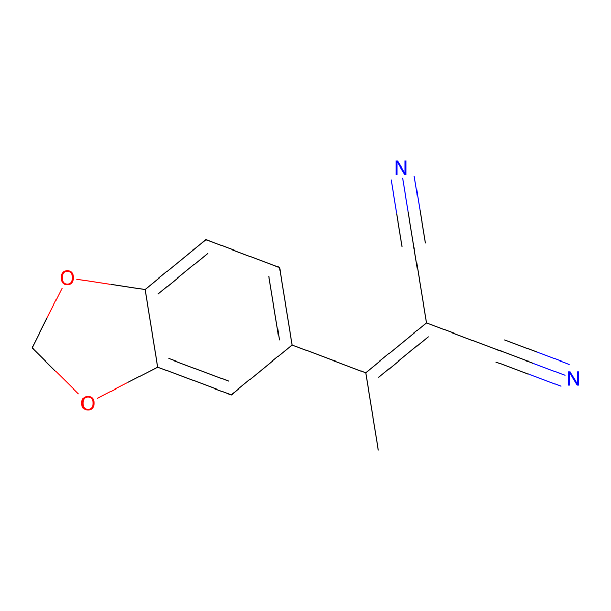 [1-(1,3-Benzodioxol-5-yl)ethylidene]malononitrile molecular structure, CAS 301357-18-6