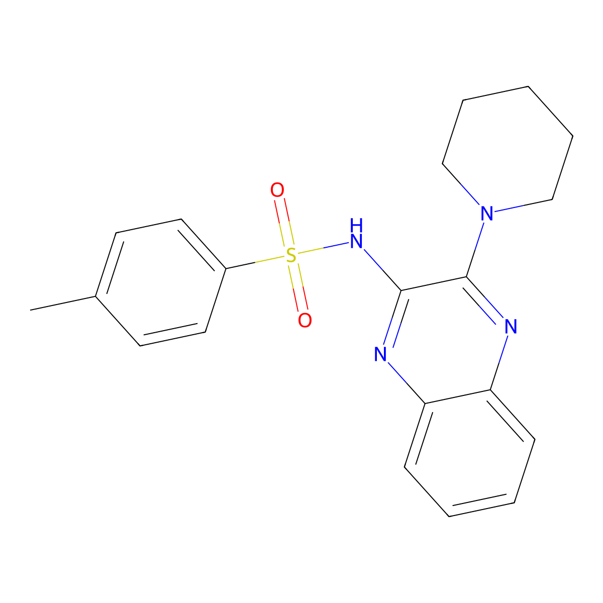 [(4-Methylphenyl)sulfonyl](3-piperidylquinoxalin-2-yl)amine molecular structure, CAS 301358-25-8