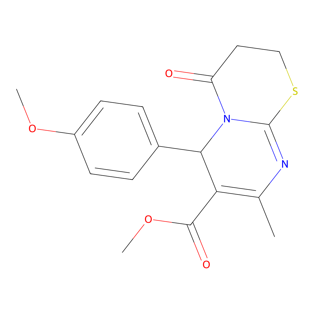 methyl 6-(4-methoxyphenyl)-8-methyl-4-oxo-2H,3H,4H,6H-pyrimido[2,1-b][1,3]thiazine-7-carboxylate molecular structure, CAS 301358-80-5