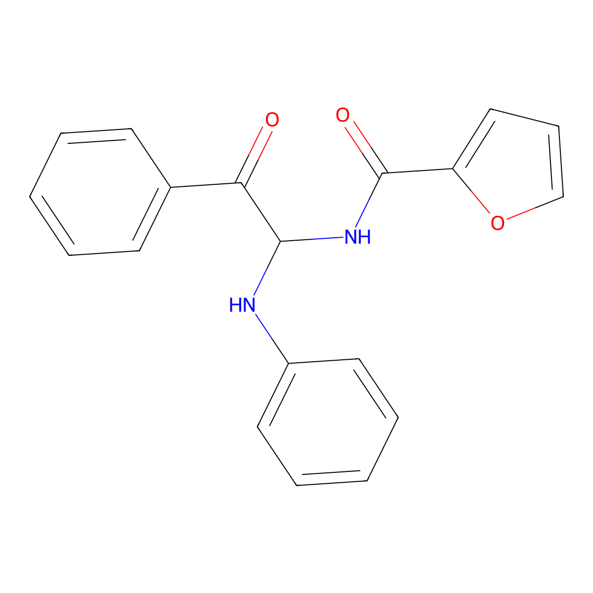N-[2-oxo-2-phenyl-1-(phenylamino)ethyl]furan-2-carboxamide molecular structure, CAS 301359-21-7