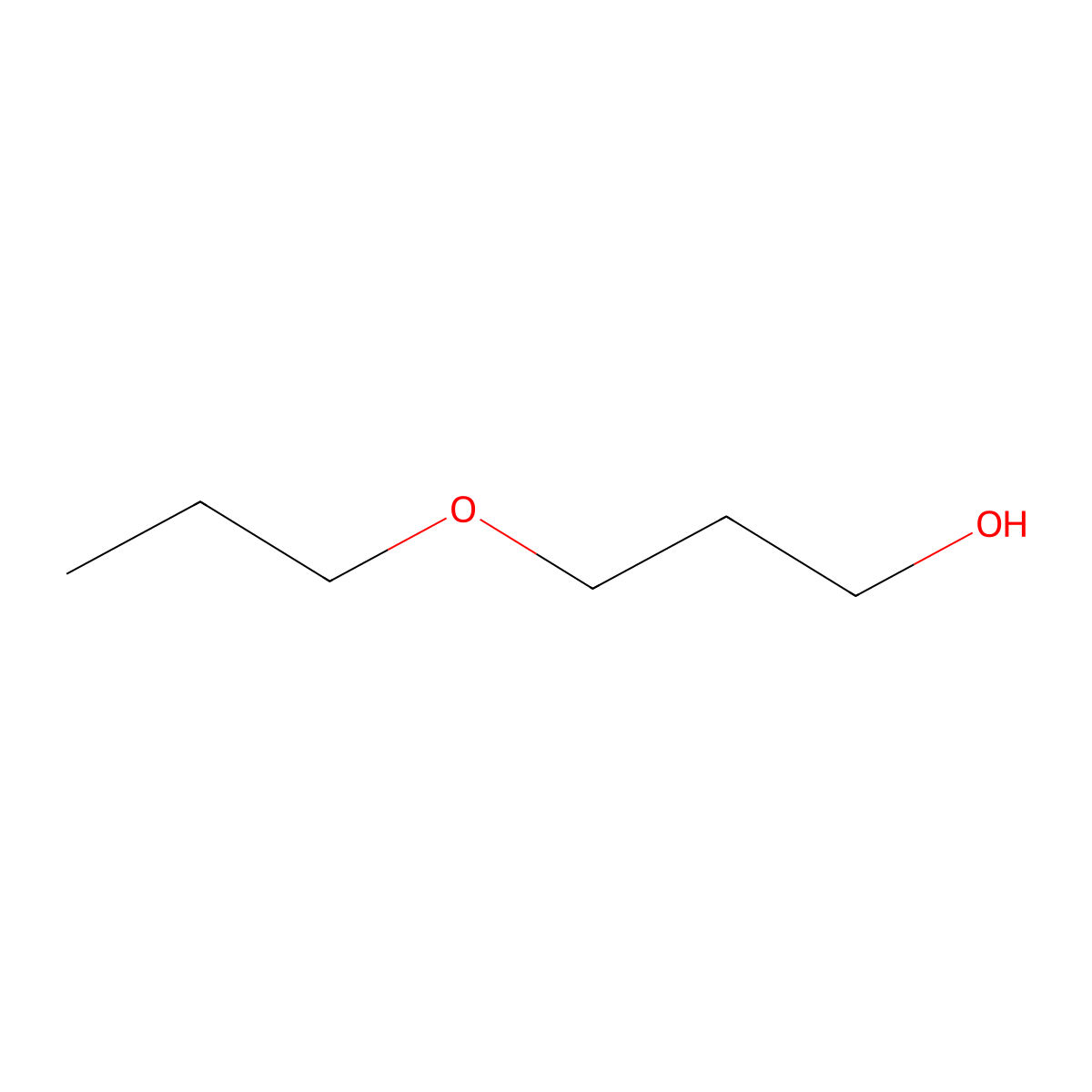 Propylene glycol propyl ether molecular structure, CAS 30136-13-1