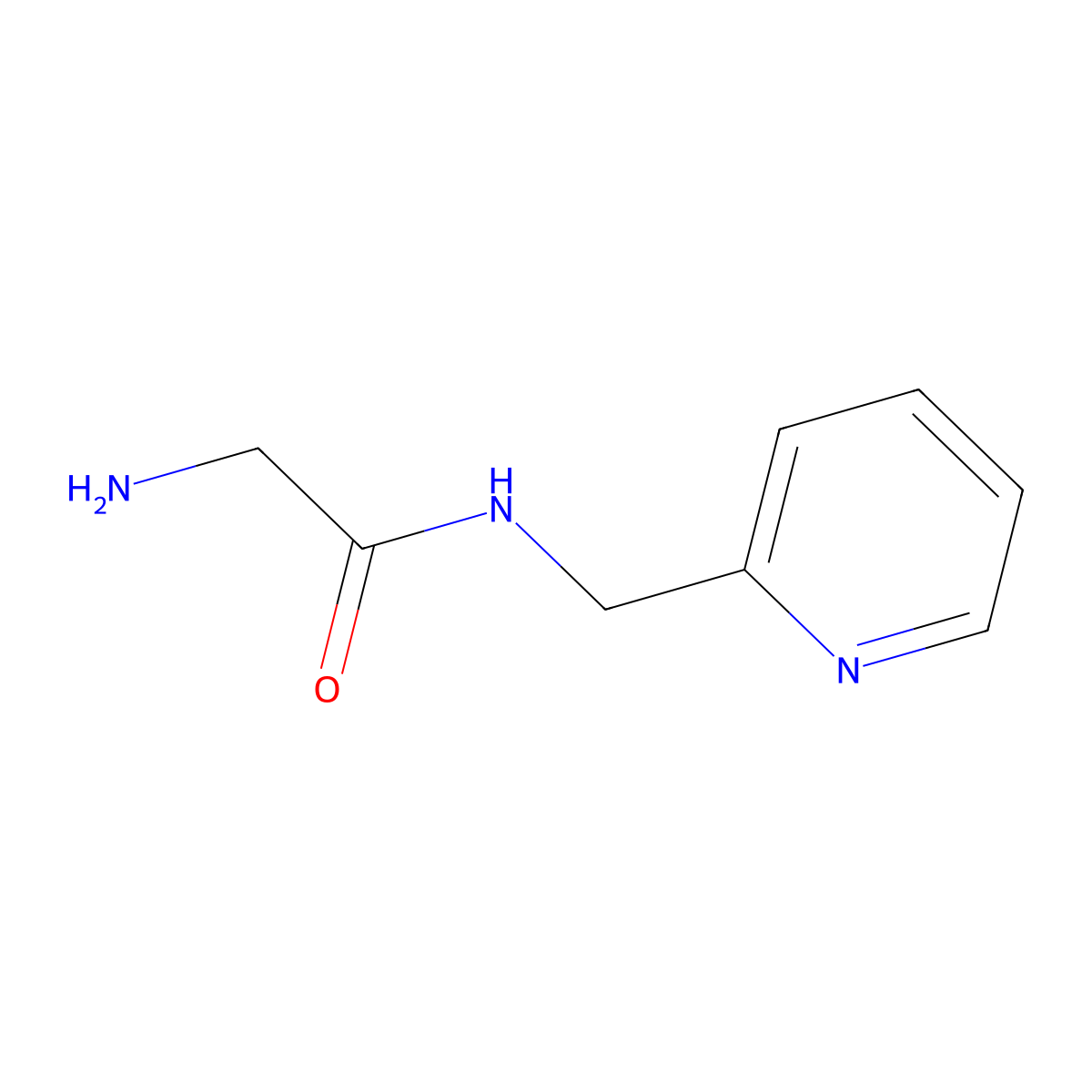 2-Amino-N-pyridin-2-ylmethyl-acetamide molecular structure, CAS 3014-26-4