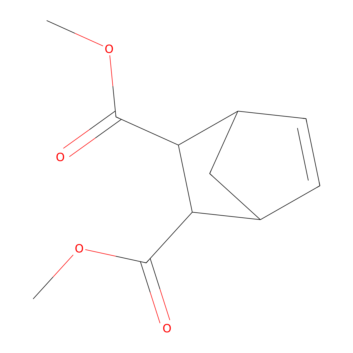 Dimethyl bicyclo(2.2.1)hept-5-ene-2,3-dicarboxylate molecular structure, CAS 3014-58-2