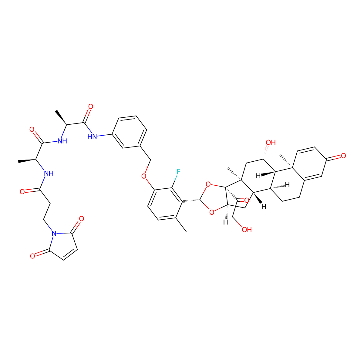 Glucocorticoid receptor agonist-3 Ala-Ala-Mal molecular structure, CAS 3014393-35-9