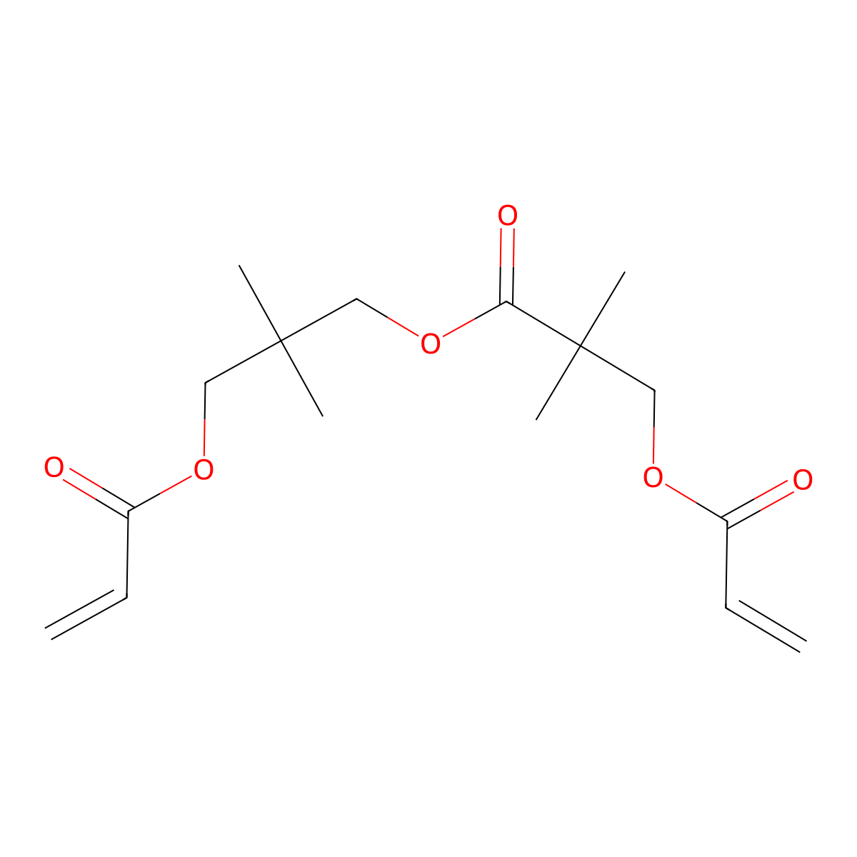 2-Propenoic acid, 3-[2,2-dimethyl-1-oxo-3-[(1-oxo-2-propenyl)oxy]propoxy]-2,2-dimethylpropyl ester molecular structure, CAS 30145-51-8