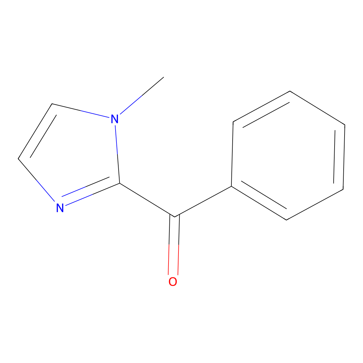 (1-Methyl-1H-imidazol-2-yl)(phenyl)methanone molecular structure, CAS 30148-17-5