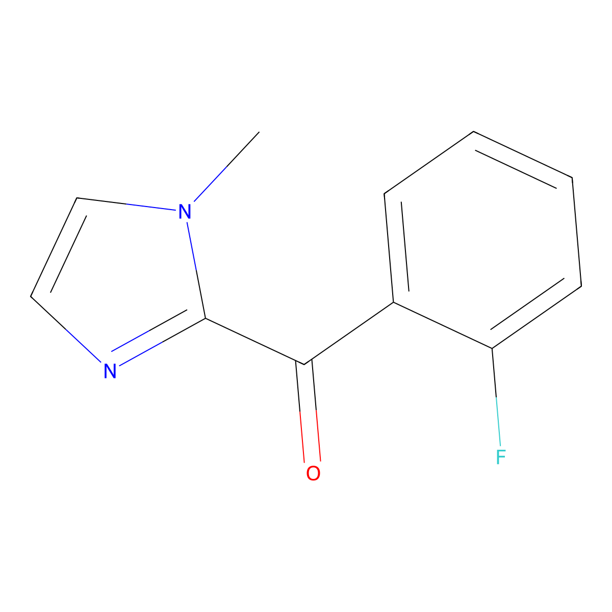 (2-Fluorophenyl)(1-methyl-1H-imidazol-2-YL)methanone molecular structure, CAS 30148-19-7
