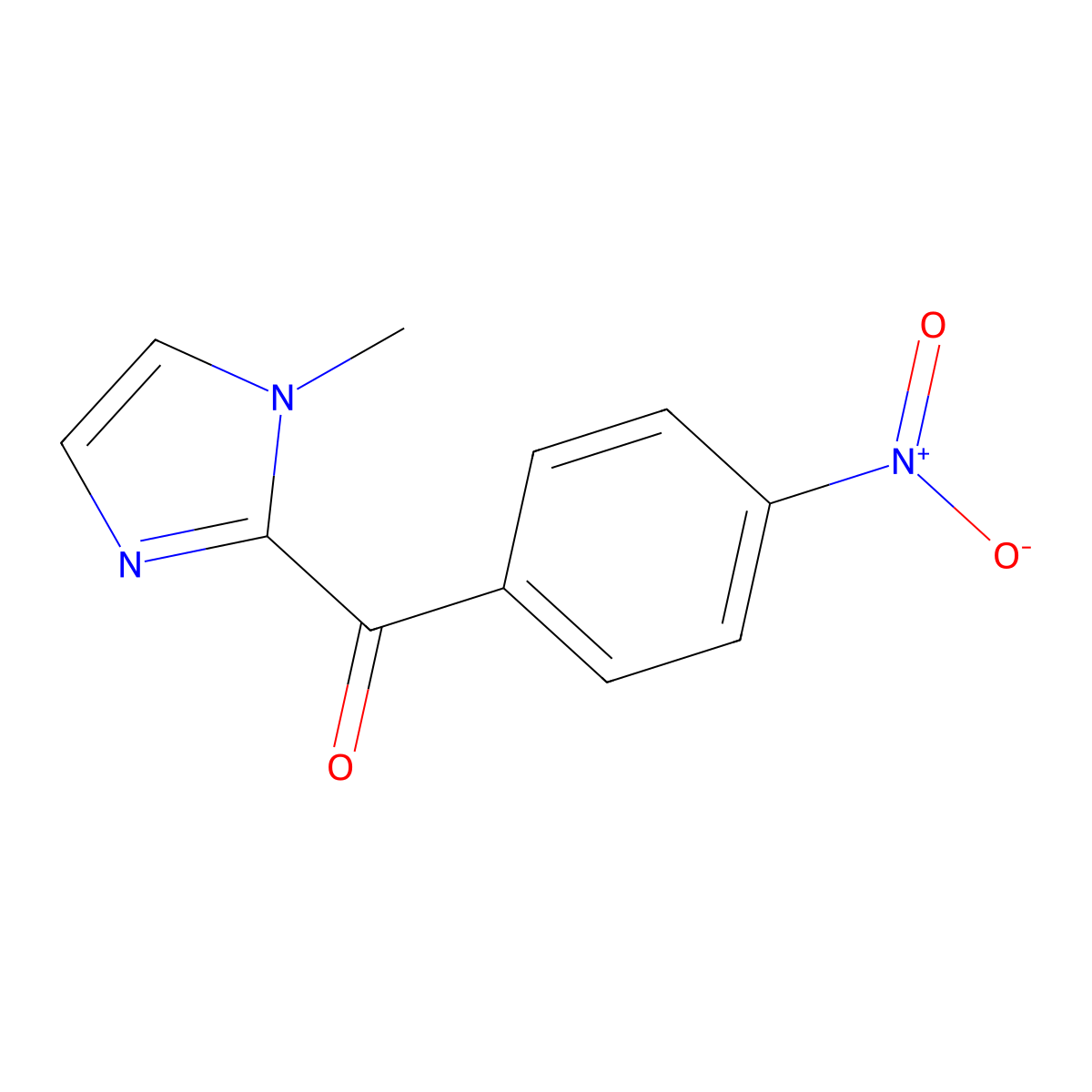 (1-methyl-1H-imidazol-2-yl)(4-nitrophenyl)Methanone molecular structure, CAS 30148-20-0