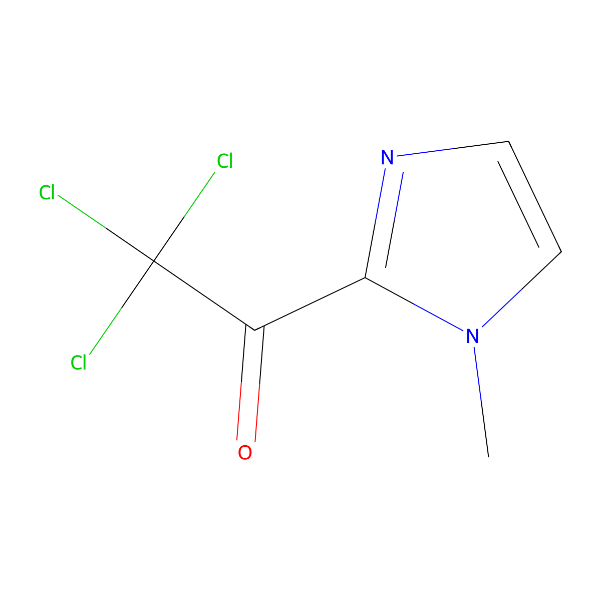 2,2,2-Trichloro-1-(1-methylimidazol-2-yl)ethanone molecular structure, CAS 30148-23-3