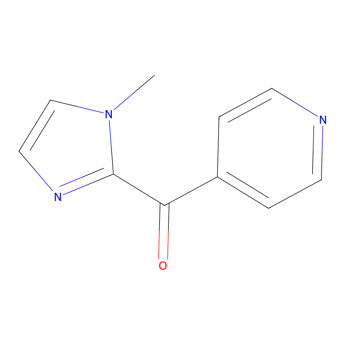 (1-Methyl-1H-imidazol-2-yl)-4-pyridinylmethanone molecular structure, CAS 30148-24-4
