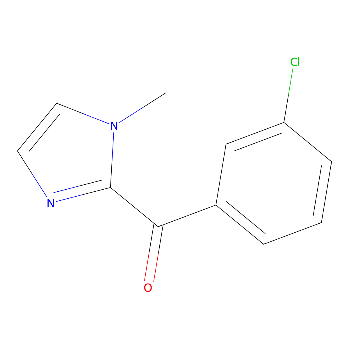 2-(3-chlorobenzoyl)-1-methyl-1H-imidazole molecular structure, CAS 30148-27-7