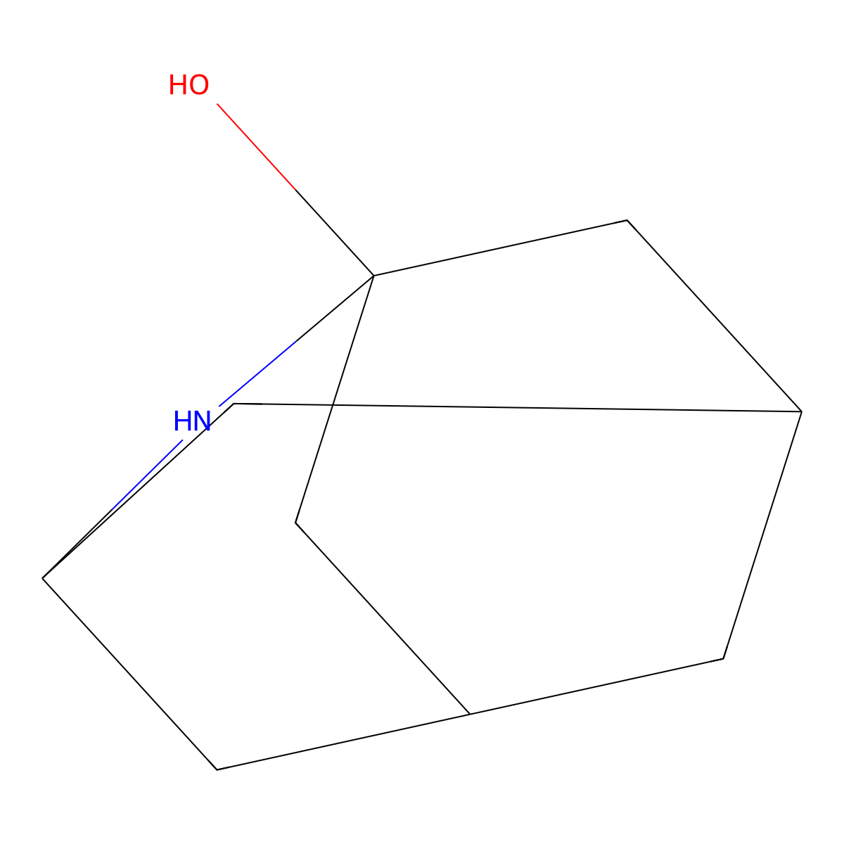2-Azatricyclo[3.3.1.13,7]decan-1-ol molecular structure, CAS 3015-19-8
