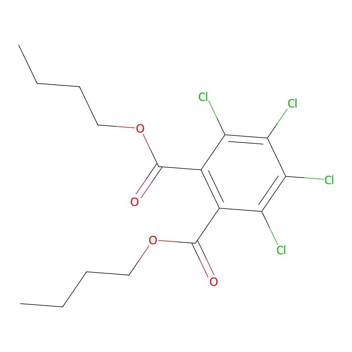 Dibutyl tetrachlorophthalate molecular structure, CAS 3015-66-5