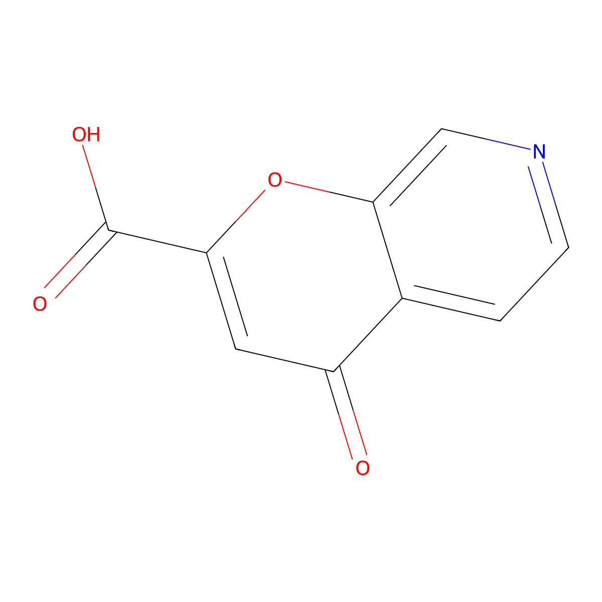 4-oxo-4H-pyrano[2,3-c]pyridine-2-carboxylic acid molecular structure, CAS 30152-06-8