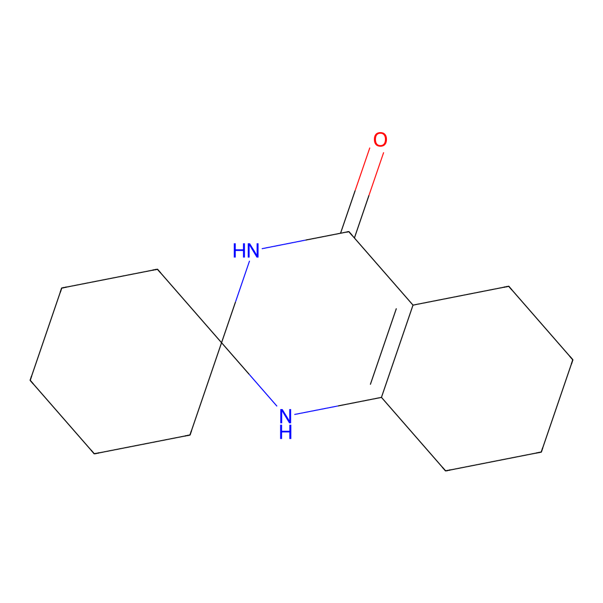 Spiro(cyclohexane-1,2'(1'H)-quinazolin)-4'(3'H)-one, 5',6',7',8'-tetrahydro- molecular structure, CAS 30152-60-4
