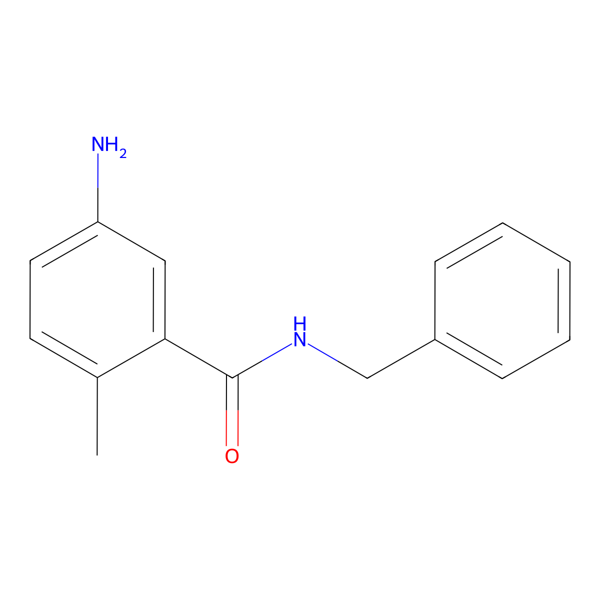 5-amino-N-benzyl-2-methylbenzamide molecular structure, CAS 301527-53-7