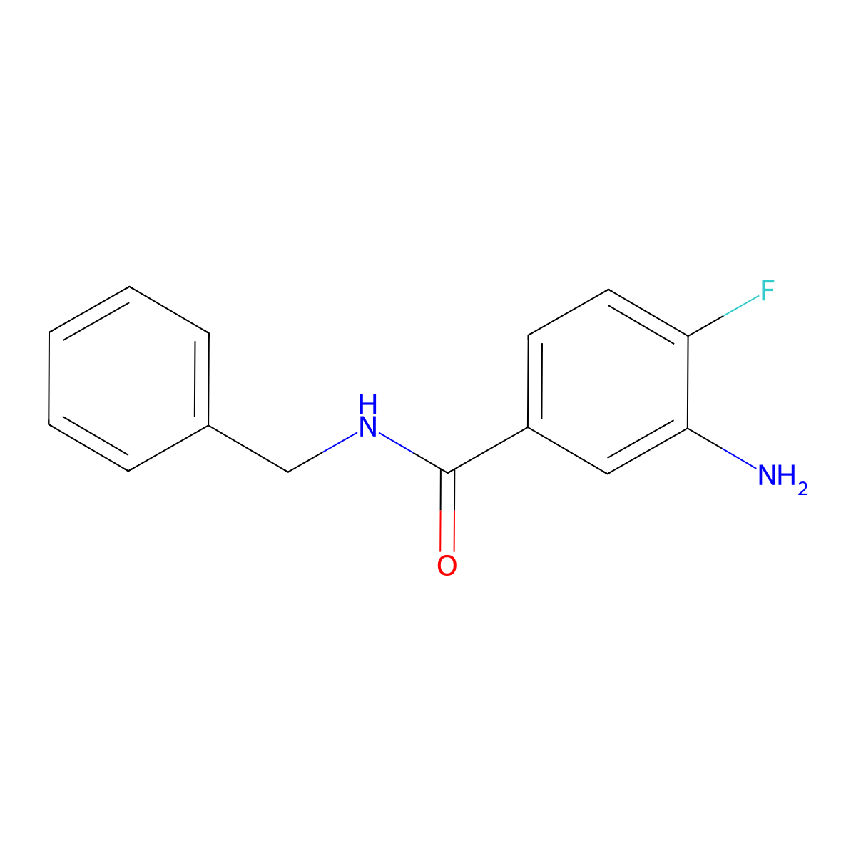 3-amino-N-benzyl-4-fluorobenzamide molecular structure, CAS 301527-69-5