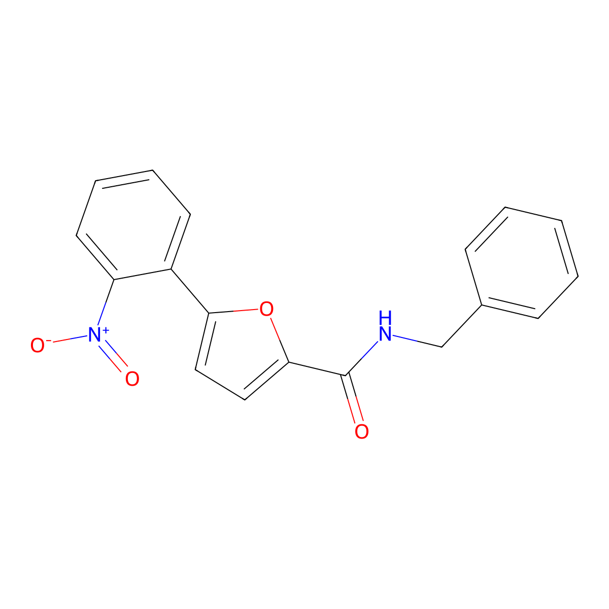 N-benzyl-5-(2-nitrophenyl)furan-2-carboxamide molecular structure, CAS 301527-96-8
